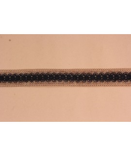 Dekoratívny pás VZOR 1. (š. 2,5 cm) - čierno-hnedý