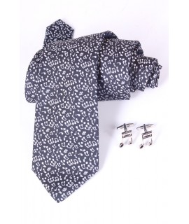 Pánska kravata + manžetové gombíky VZOR 2. (š. 7,5 cm)