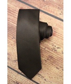 Pánska kravata - tmavohnedá vzorovaná (6cm)