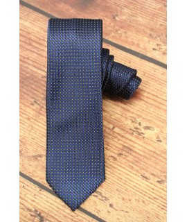 Pánska kravata - modrá s čiernym vzorom (6cm)