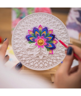3D sadrový DIY obraz s príslušenstvom - Mandala