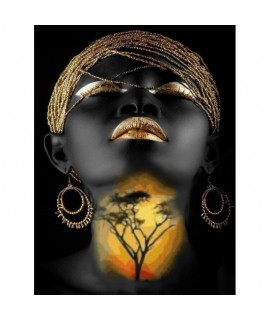 5D Diamantová mozaika - Africká žena
