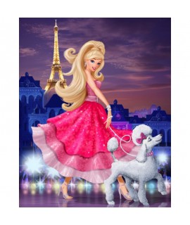 5D Diamantová mozaika - Barbie v Paríži