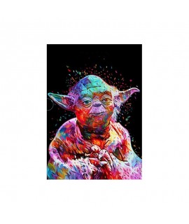 5D Diamantová mozaika - Colorful Yoda