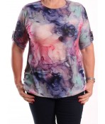 Dámske tričko s dúhovým fialovým vzorom