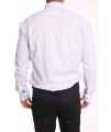 Pánska elastická košeľa vzorovaná ENZO 3205 - biela