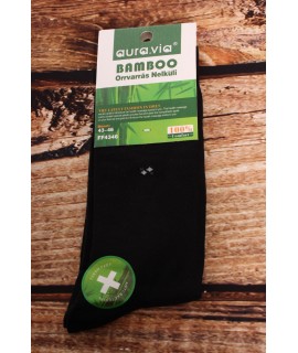 Pánske bambusové ponožky AURA.VIA (FF4346) - čierne