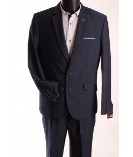 Pánsky oblek THE KING - (v. 176cm) -SRARK Slim fit - modro-čierny