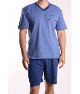 Pánske letné pyžamo DEVELOP 12219 - modré