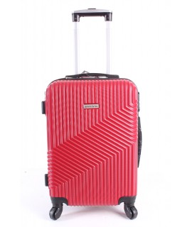Cestovný kufor malý LEONARDO DA VINCI - červený (50x37x21 cm + 5 cm kolieska)