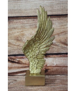 Dekorácia na podstavci - Krídlo - zlaté (v. 26cm)