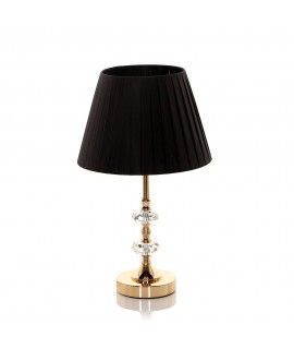 Elegantná strieborná stolná lampa s čiernym tienidlom (v. 45cm) MSK59A-2FG