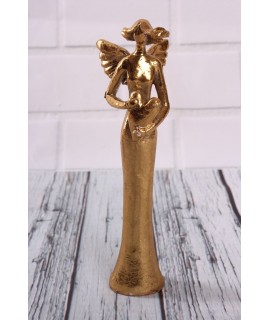 Anjel so srdcom - zlatý (v. 17,5cm)