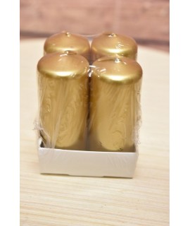 Adventné sviečky (40x100mm) - zlaté - 4ks/balenie