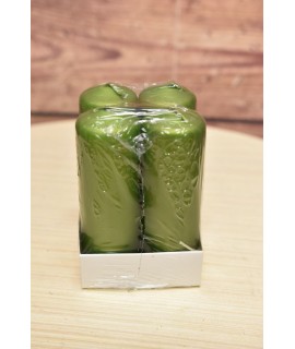 Adventné sviečky (40x125mm) - zelené - 4ks/balenie