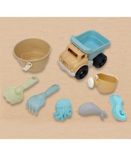 Autíčko s hračkami do piesku z Bio-plastu 8ks