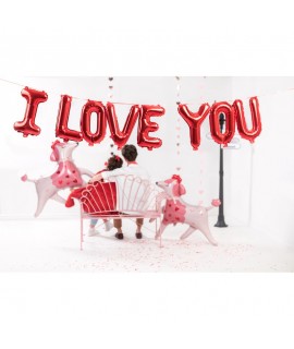 Balónová girlanda - I Love You - 260x40 cm
