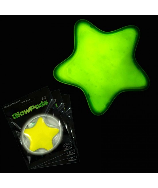 Chemické party svetielko - Hviezda 8 cm Zelená