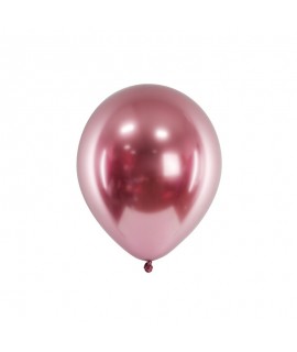 Chromované balóny - Glossy 30cm, 10ks Ružová