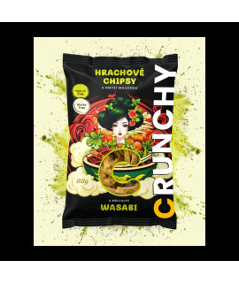 Crunchy hrachové chipsy s hmyzí moučkou WASABI 80 g