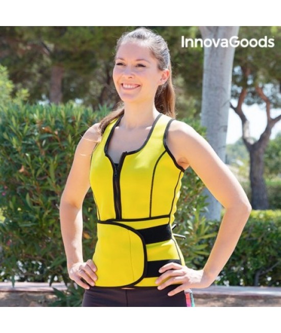 Dámska športová sťahovacia vesta so sauna efektom InnovaGoods Sport Fitness L
