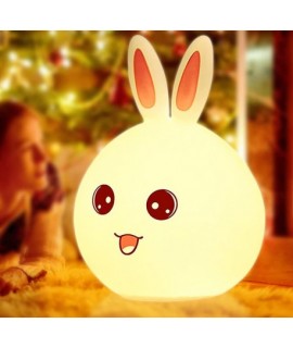 Detská LED nočná lampička na baterky - Zajačik