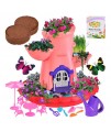 Detská mini záhradka s domčekom - Magic Garden Ružová