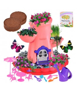 Detská mini záhradka s domčekom - Magic Garden Ružová