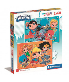 Detské puzzle - DC Super Friends - Sada 2x60ks