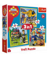 Detské puzzle - Fireman Sam - 3v1