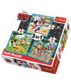 Detské puzzle - Mickey and friends - 3v1