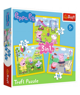 Detské puzzle - Peppa Pig - 3v1