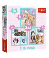 Detské puzzle - Sweet cats - 3v1