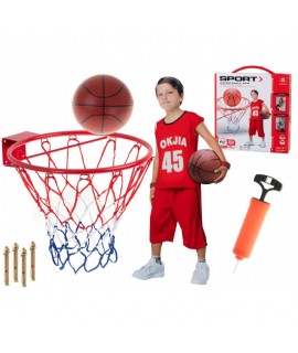 Detský basketbalový kôš na svojpomocnú montáž + lopta