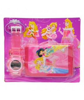 Digitálne hodinky a peňaženka - Princess