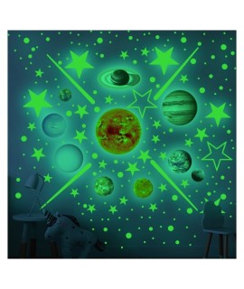 Fluorescenčné nálepky - Planetárium mix 453ks
