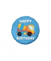 Fóliový balón - Betonárka - Happy Birthday, 45cm