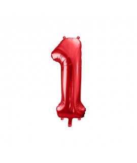 Fóliový balón - Číslo, červený 86cm 1