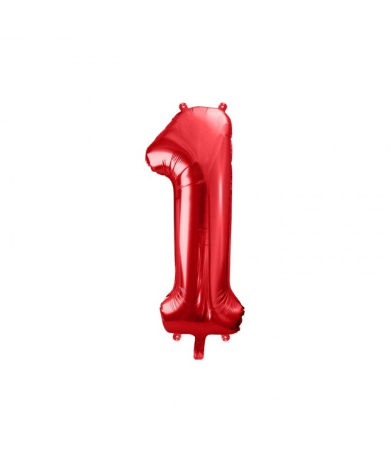 Fóliový balón - Číslo, červený 86cm 1
