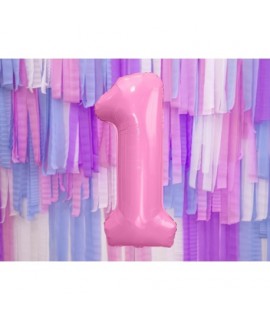 Fóliový balón - Číslo, ružový 86cm 1