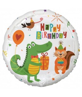 Fóliový balón - Happy Birthday Krokodíl - 46cm
