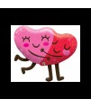 Fóliový balón - Hugging Hearts - 91 cm