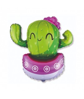 Fóliový balón - Kaktusová princezná - 90x90 cm