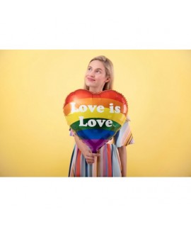 Fóliový balón - Love is Love - dúhový, 35 cm