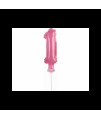 Fóliový balón na paličke - Ružové číslo - 13cm 1