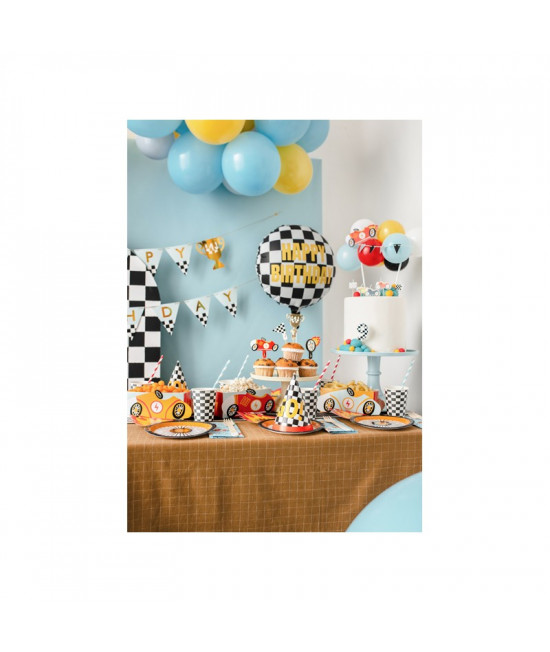 Fóliový balón šachovnica - Happy Birthday - 45 cm