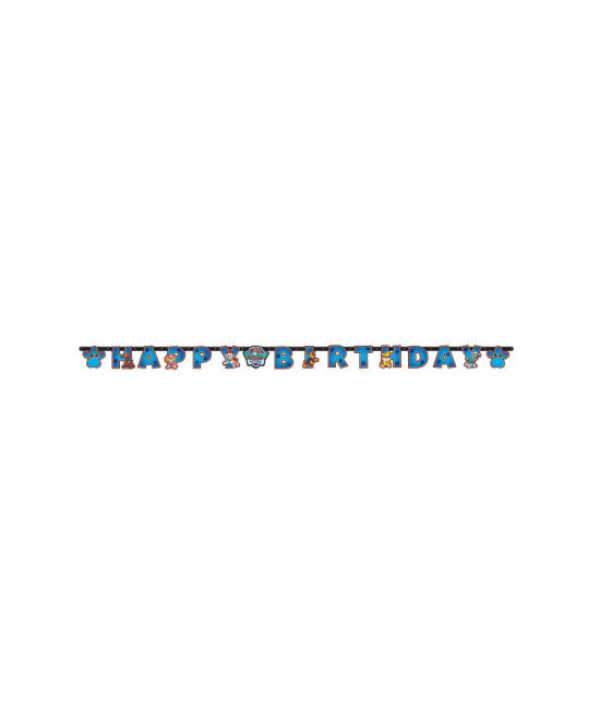 Girlanda - Baner - Happy birthday - Paw patrol - 13,7x179,8cm