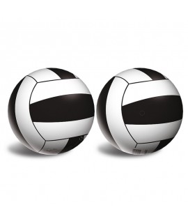 Gumená volejbalová lopta - čierno-biela
