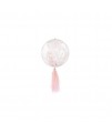 Konfetový balón so strapcami 45 cm Ružová