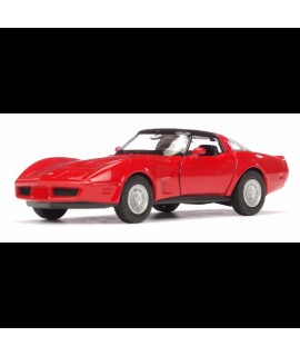 Kovový model auta - Nex 1:34 - 1982 Chevrolet Corvette Coupe Červená